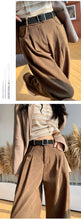 Load image into Gallery viewer, Women's Pants Autumn Winter Corduroy High Waist Wide Leg Pants for Women Casual Trousers Female Straight Pants Women Clothes New
