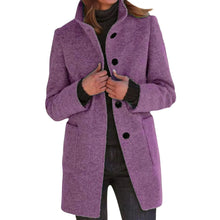 Load image into Gallery viewer, Womens Wool Cardigan Coats With Pockets Ladies Lapel Long Jacket Coat Fashion Solid Casual Winter Jackets for Women Plus Coat

