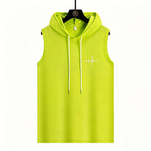 Load image into Gallery viewer, Summer Men‘s Workout Tee Running Training Hooded Sleeveless Gym Fitness Top Fashionable Loose Quick Drying Sports Tank Top
