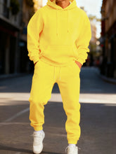 Load image into Gallery viewer, Man Hoodie Set Winter Solid Color Two Pices Sets Long-Length Street Clothes Casual Sports Sweatpant Hoody Unisex Fashion Suit
