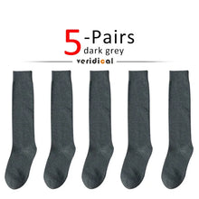 Load image into Gallery viewer, Solid Cotton Thigh High Socks
