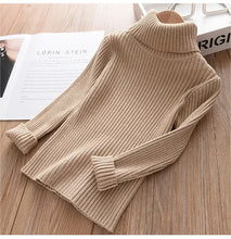 Load image into Gallery viewer, New Sweater Kids Sweaters Autumn Girls Turtleneck Sweaters 1-9Yrs Baby Boys Pullover Winter Knitted Bottoming Boys Sweaters
