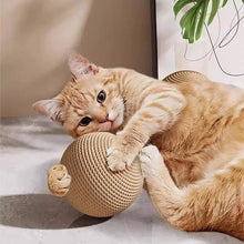 Load image into Gallery viewer, Large Sisal Cat Ball Toy, Interactive Self-Amusing Scratcher, Chew &amp; Teeth Cleaning Toy for Kittens, Indoor Cats
