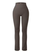 Load image into Gallery viewer, Solid Leggings for Women Seamless Knit Yoga Pants Flared Trousers High Waist Hip Liftting Tights Slim Casual Sports Leggings
