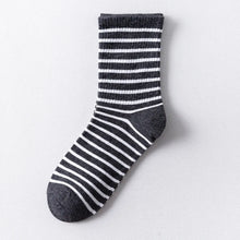 Load image into Gallery viewer, Colorful Grid Stripe Crew Socks
