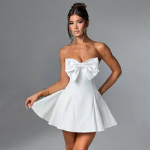Load image into Gallery viewer, Strapless Bow A-Line Mini Dress
