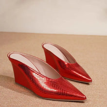 Load image into Gallery viewer, Fashion High Heels for Woman Gold Black Silver Elegant Women Shoes Luxury Handmade Weaving Lightweight Female Mules Slippers
