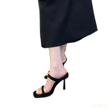 Load image into Gallery viewer, Ladies fashion high heel Summer outdoor new Slippers Fashion socialite open toed sandals Elegant Women's high-heel slipper Mujer
