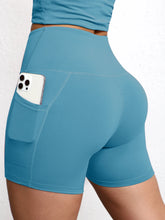 Load image into Gallery viewer, Yoga Shorts with Pockets High Waist Butt Lifting Cyclings Tights Outdoor Workout Jogging Shorts Sportswear Gym Running Short
