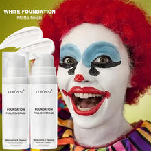Load image into Gallery viewer, Professional White Face Foundation Matte Light White Blending Pure White Brightening Makeup For Cosplay Gothic Makeup Found
