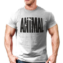 Load image into Gallery viewer, Animal Print Tracksuit Funny T Shirt Muscle Shirt Trends In 2021 Fitness Cotton Brand Clothes For Men Bodybuilding Tee Large XXL
