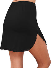 Load image into Gallery viewer, Lace-Trim Adjustable Waist Half Slip Skirt
