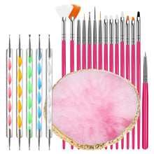 Load image into Gallery viewer, Nail Art Palette Brush Design Tip Painting Drawing Display Carving Dotting Pen Acrylic Gel UV Polish DIY Manicure Set Tools
