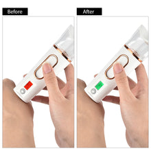 Load image into Gallery viewer, Mist Sprayer Handheld Nano Beauty Instrument Mini Hydrating Humidifier Skin Care LED Display Portable Facial Steamer Nebulizer
