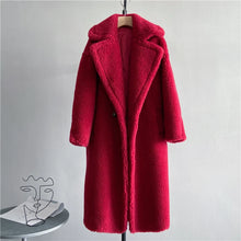 Load image into Gallery viewer, Winter Jacket Women Long Coat  Wool Woven Fabric Thick Warm Outerwear Oversize Fashion Streetwear Teddy Bear Coats
