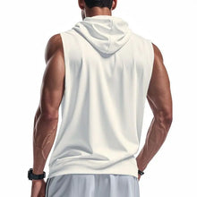 Load image into Gallery viewer, Men's Running Tank Tops Sleeveless Gym Sport T-shirt Fitness Training Workout Tee Tops Sportwear Hooded Solid Summer Men Vest
