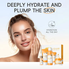 Load image into Gallery viewer, Vitamin C Skincare Set 5pcs(Cleanser-Toner-Serum-Eye Serum-Face Cream) + Natural Antioxidant Ingredients, Nourish Even Skin Tone
