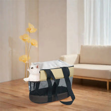 Load image into Gallery viewer, Practical Oxford Cloth Pet Carrier Black Foldable Pet Bag Breathable Lightweight Pet Backpack Hiking Trip
