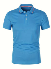 Load image into Gallery viewer, 2025 Hot Sale Men's Summer Casual Breathable Comfortable Polo Shirt Men's Solid Color High Quality Short Sleeve T-Shirt

