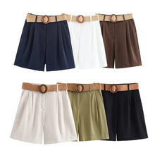 Load image into Gallery viewer, Women's Shorts High Waist Y2k Belt Short Woman Streetwear Harajuku Baggy Jeans Skort Beach Bermuda Pants Y 2k Summer New
