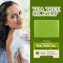 Load image into Gallery viewer, Tea Tree Soap, Soap Bar with Tea Tree Oil, Natural Soaps for Body Skin Cleaning,Gentle Exfoliating Bar Soap
