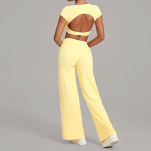 Load image into Gallery viewer, 2PCS Yoga Set Women Yoga Pant Workout Tracksuit Sportswear Gym High Waist Straight Leg Bottoms Fitness Bta Sports Suit XP01
