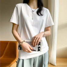 Load image into Gallery viewer, Loose Cotton Summer Tee Women
