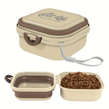 Load image into Gallery viewer, 2-in-1 Portable Dog Bowls Pet Dancer Dog Bowl Durable PP Material Leak-Proof Lid Food Water Feeder for Dogs Pet Bowl 400ml
