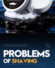 Load image into Gallery viewer, Men's Shaving Soap, Containing Mint Extract and Olive Fruit Oil. The Foam Is Thick and Fine, Making It Easy to Soften the Base of the Beard, Reducing Resistance during Shaving, and Making the Shave Smoother and Sharper.
