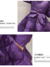 Load image into Gallery viewer, 2023 New Fashion Winter Coats Women Warm Outerwea Cotton Padded Jackets Womens Clothing Belt Zipper Parkas Femme A-word Jacket
