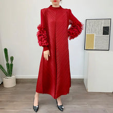 Load image into Gallery viewer, Women Elegant Evening Party Dresses 2025 Summer New Solid Colour Classic Long Sleeve Plate Flower Design Prom Dresses Female
