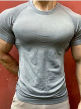 Load image into Gallery viewer, Men's Gym T-Shirt Workout &amp; Training Fitness Short Sleeve Slim Fit O-Neck Athletic Baselayer Tees Tops Sport Clothing

