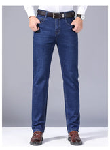Load image into Gallery viewer, Men Fashion Straight Jeans Men 2025 New Stretch Slim Fit Pants Comfortable Soft Business Denim Trousers Male Brand Clothing
