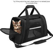 Load image into Gallery viewer, Pet Carrier Bag Airline Approved Up for Cats and Dogs Up to 20LBs, Soft Cat Carrier Dog Carrier Travel Kitten Carrier with Mat
