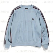 Load image into Gallery viewer, Unisex Embroidery Track Suit Striped Tape Zip‑Up Jacket Pants Set Casual Sportswear Outfit Long Sleeve Athletic Tracksuit Set
