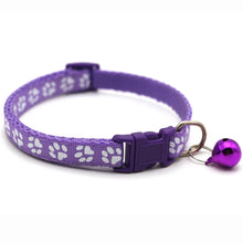 Load image into Gallery viewer, Pet Collar With Bell Cartoon Footprint Colorful Dog Puppy Cat Accessories Kitten Collar Adjustable Safety Bell Ring Necklace Pet
