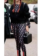 Load image into Gallery viewer, Women Jumpsuit Y2K Streetwear Moon Print Jumpsuit Elastic Long Sleeve Round Neck Autumn Sexy Fashion Bodysuit

