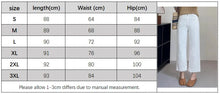 Load image into Gallery viewer, Women High Waist Wide Leg Pants Casual Loose Trousers Summer Solid Color Straight Fit Pocketed Ankle-Length Jeans
