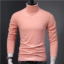 Load image into Gallery viewer, Slim Black Turtleneck Tee Men
