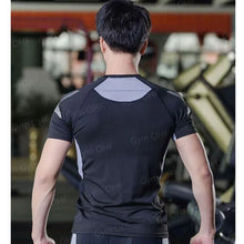 Load image into Gallery viewer, Gym Fitness T Shirt Men's Short Sleeve Summer Boxing Jersey Legging Men Rashguard Compression Pants Quick Dry Tight T-Shirts Men
