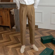 Load image into Gallery viewer, Classic Pleated Business Suit Trousers
