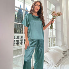Load image into Gallery viewer, Pink Satin Short Pajama Set
