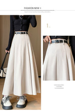 Load image into Gallery viewer, Elegant Skirts for Women Korean Style Long Skirt Female Black Pleated Midi Skirt Women's Clothing Office Lady Skirts Outfits New
