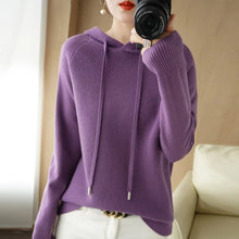 Load image into Gallery viewer, Soft Knit Hooded Pullover Sweater
