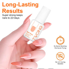 Load image into Gallery viewer, Super Strong Nail Glue For Press On False Nail Tips, Acrylic Fake Nails,Long-lasting Adhesion, Rhinestone Glue With Fast Drying
