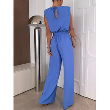 Load image into Gallery viewer, Women's Jumpsuits Solid Color Sleeveless Round Neck Casual Loose Women's Jumpsuit Summer Fashion Straight Tube Female Playsuits
