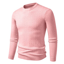 Load image into Gallery viewer, new Mens Crew Neck Sweaters Long Sleeve Lightweight Knit Dress Pullover Sweaters Casual outwear Twist Patterned Cable Sweaters
