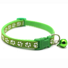 Load image into Gallery viewer, Pet Collar With Bell Cartoon Footprint Colorful Dog Puppy Cat Accessories Kitten Collar Adjustable Safety Bell Ring Necklace Pet
