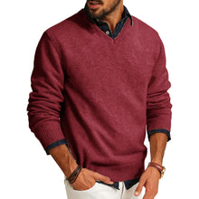 Load image into Gallery viewer, Men’s V-Neck Smart Casual Knit Pullover
