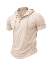 Load image into Gallery viewer, Men T Shirts  Summer Slim Fitness Hooded Short-Sleeved Bodybuilding Quick Dry Tshirt Male Gym Clothes Breathable Sports Tops
